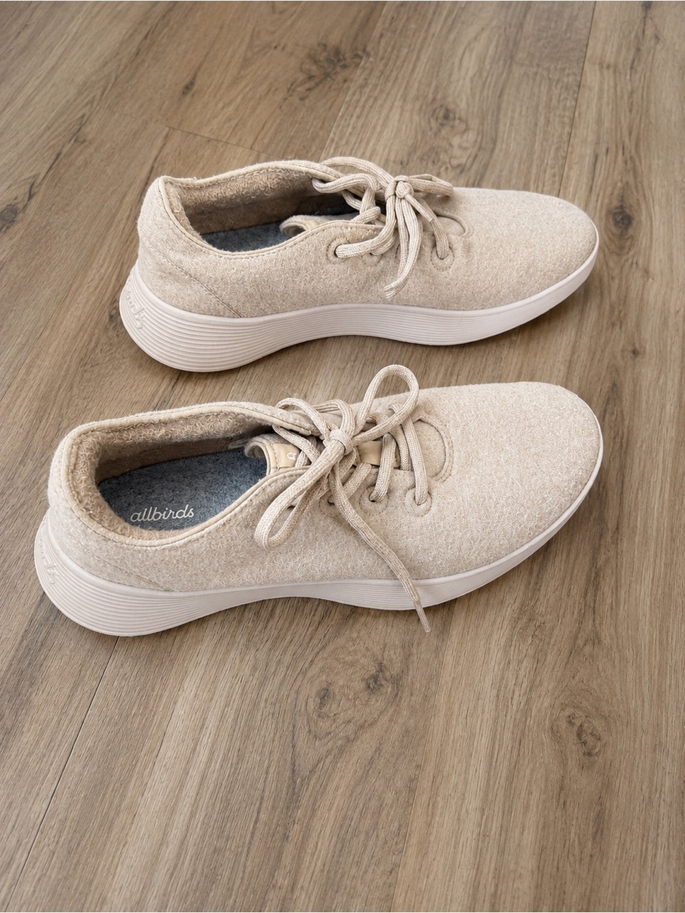 Allbirds Wool Runners Men’s 12 Beige Natural Wool Lace Up Comfort Sneakers